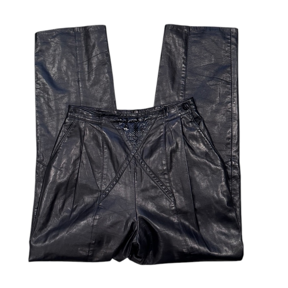 Dominic Bellissimo Leather High Rise Pant 4 - Picture 3 of 15